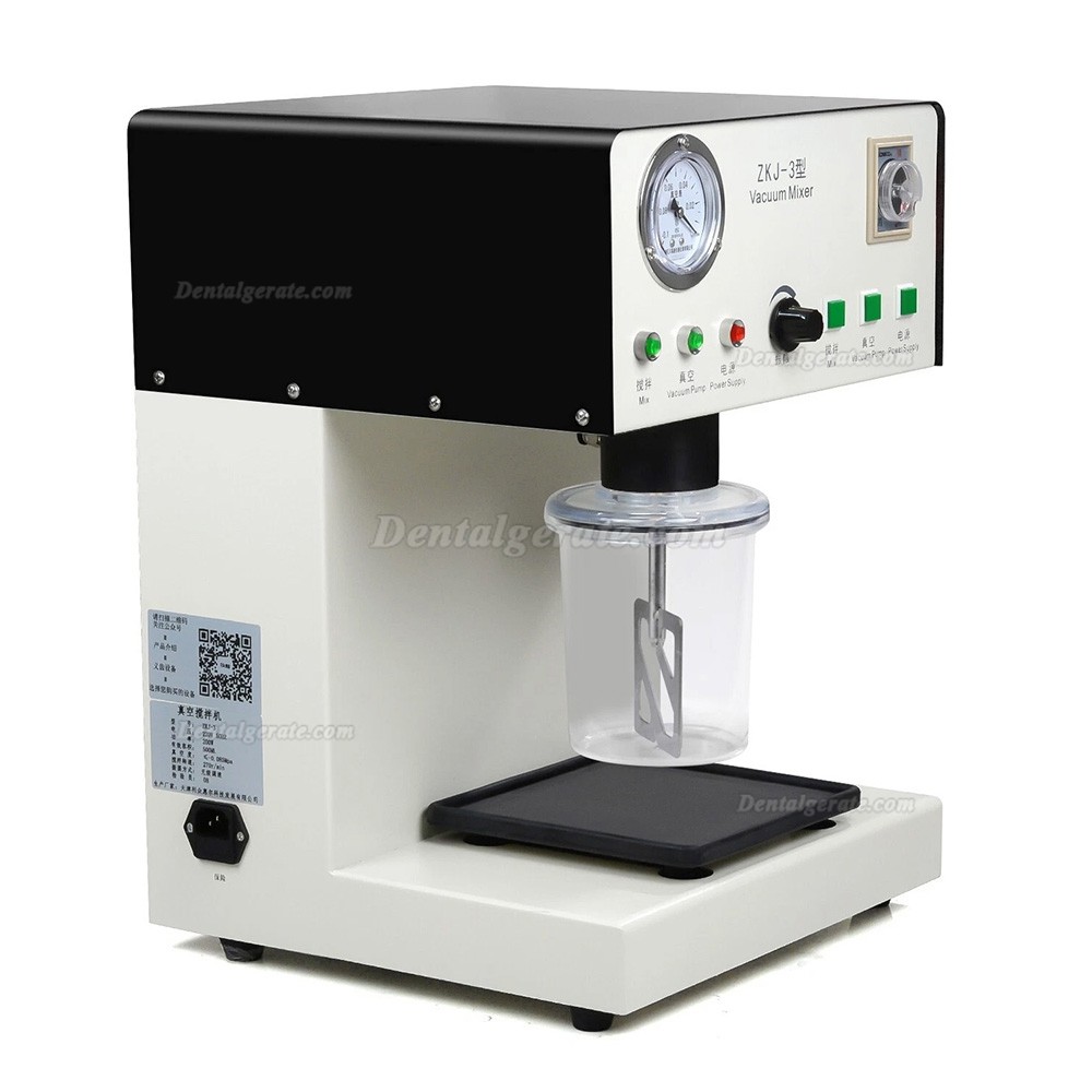 Dentallabor Vakuummischer Mischmaschine ZJK-3 mit eingebauter Vakuumpumpe, stufenlos einstellbare Mischmaschine